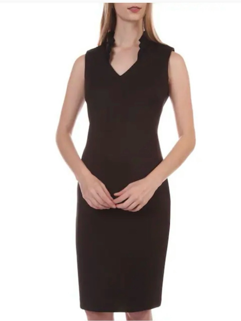 Calvin Klein Ruffle Neck Dress BNWT 10